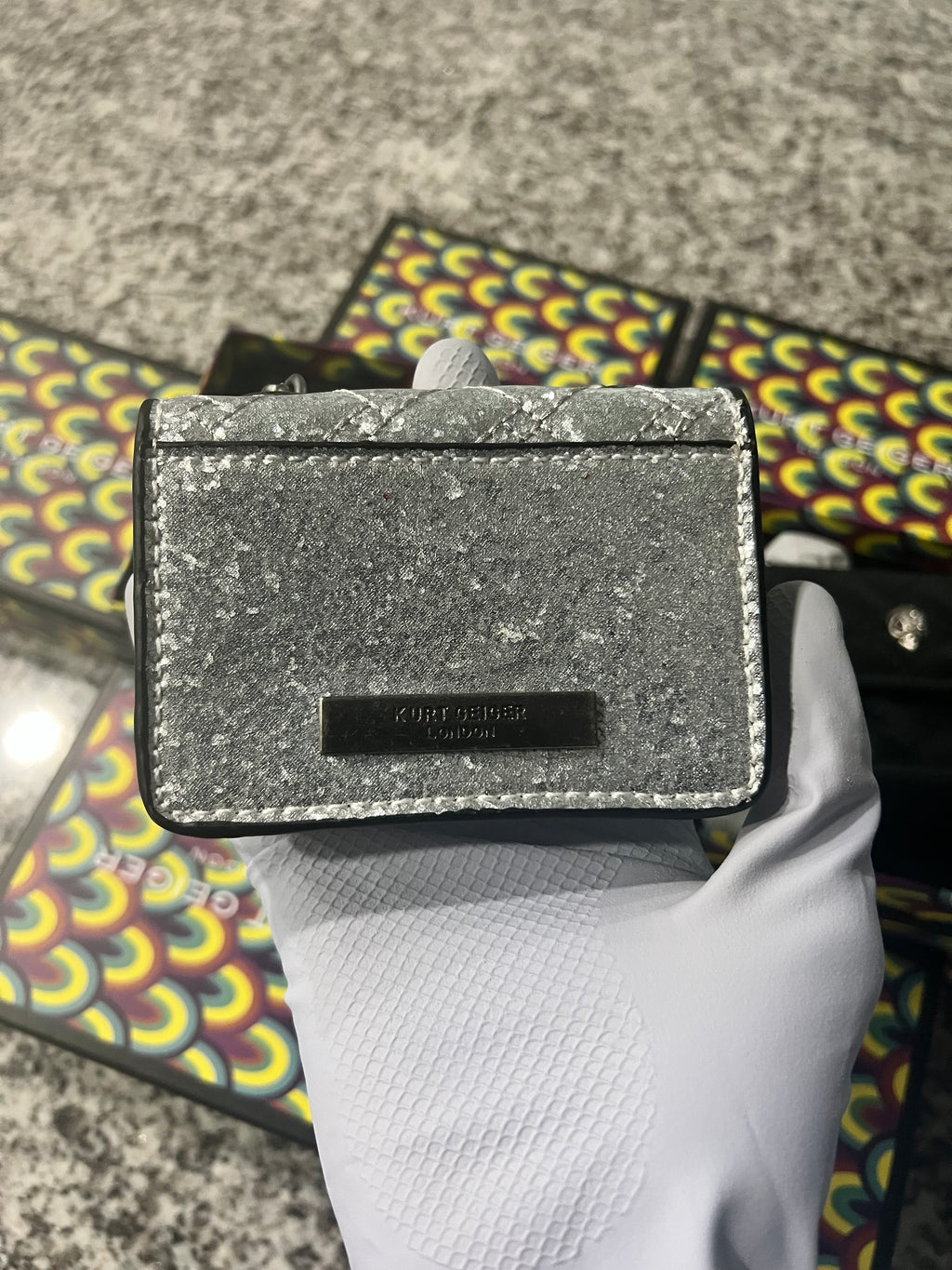 Kurt geiger purse silver